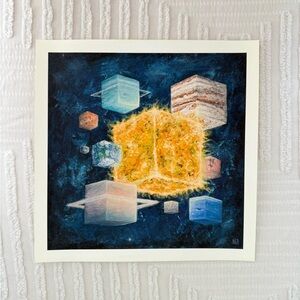 Square Planets original print artwork